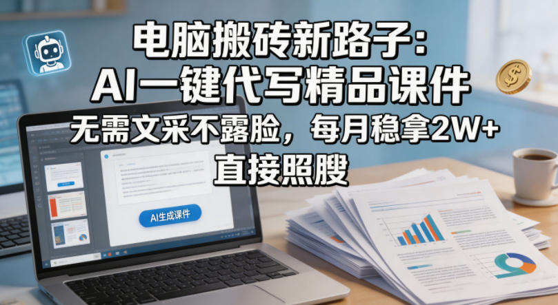 20260426102159307-85ad052a0c9a98889a8735b69f314635 电脑搬砖新路子:AI一键代写精品课件,无需文采不露脸,每月稳拿2W+,直接照搬