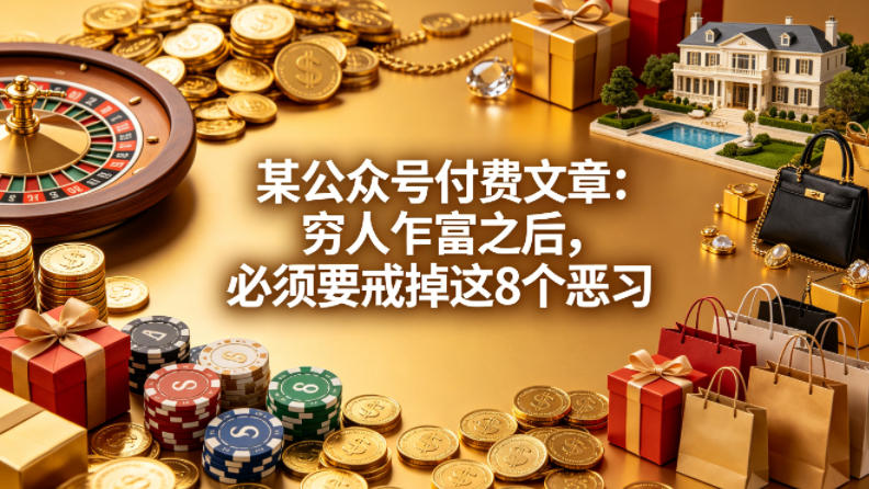 20260426161357155-3cf9a07e9e52322ae0c5c1c82b69ff51 某公众号付费文章:穷人乍富之后,必须要戒掉这8个恶习