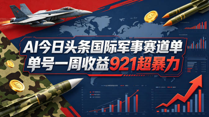 20260427160655941-b364706844a549b8e5afc3e6eacc5a86 AI今日头条国际军事赛道,单号一周收益921,超暴力