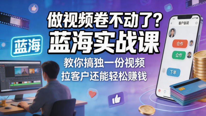 20260501062908269-b4bf095ef67b508e3cdd8777ffc5aa7f 做视频卷不动了?蓝海实战课教你搞独一份视频,拉客户还能轻松賺钱!【原创双语字幕】