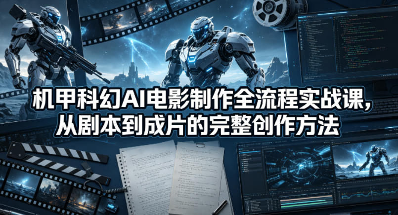 20260503161355745-9976809ed28bc2f1bce3bc1b84506a19 机甲科幻AI电影制作全流程实战课,从剧本到成片的完整创作方法