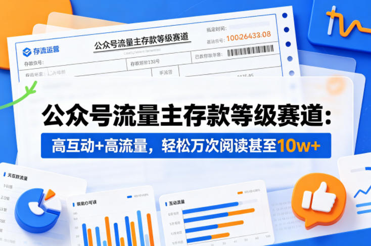 20260504202026588-e20d2d6b5c2bf70399dc33b8ed78a1db 公众号流量主之存款等级赛道,高互动+高流量,轻松达到万次阅读,甚至10w+