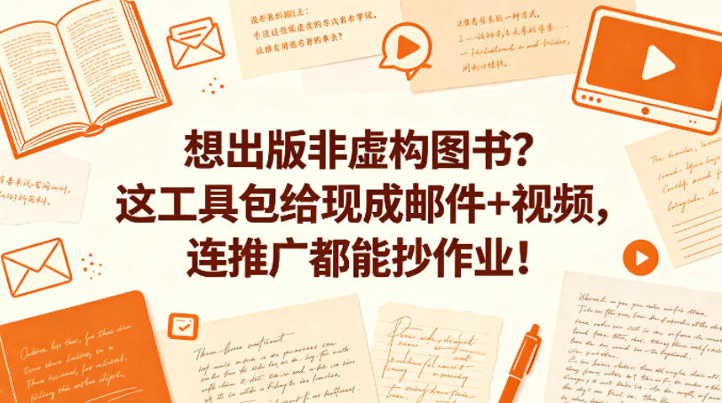 20260505180856888-ca9c09e2b8e3642183c93d62985e5804 想出版非虚构图书?这工具包给现成邮件+视频,连推广都能抄作业!【原创双语字幕】