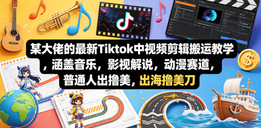 20260507100659973-746ab06b6bbf31c5f636e382499e7857 某大佬的最新Tiktok中视频剪辑搬运教学,涵盖音乐,影视解说,动漫赛道,普通人出海撸美刀