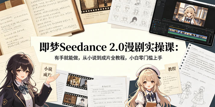 20260507180255847-eb57c1bfbf1a1c3938c2ef489e213d2a 即梦Seedance 2.0漫剧实操课:有手就能做,从小说到成片全教程,小白零门槛上手