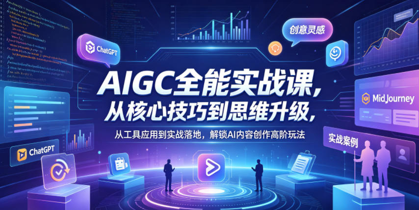 20260508082521200-de0123e1107da5640b0019e2b61e5074 AIGC全能实战课,从核心技巧到思维升级,从工具应用到实战落地,解锁AI内容创作高阶玩法