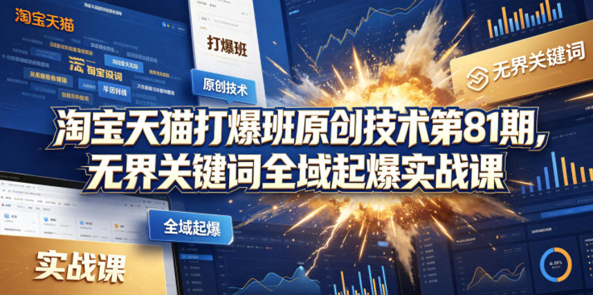 20260510105756658-aa6acb48d22c4d4fb80b741c1e5192c6 淘宝天猫打爆班原创技术第81期,无界关键词全域起爆实战课