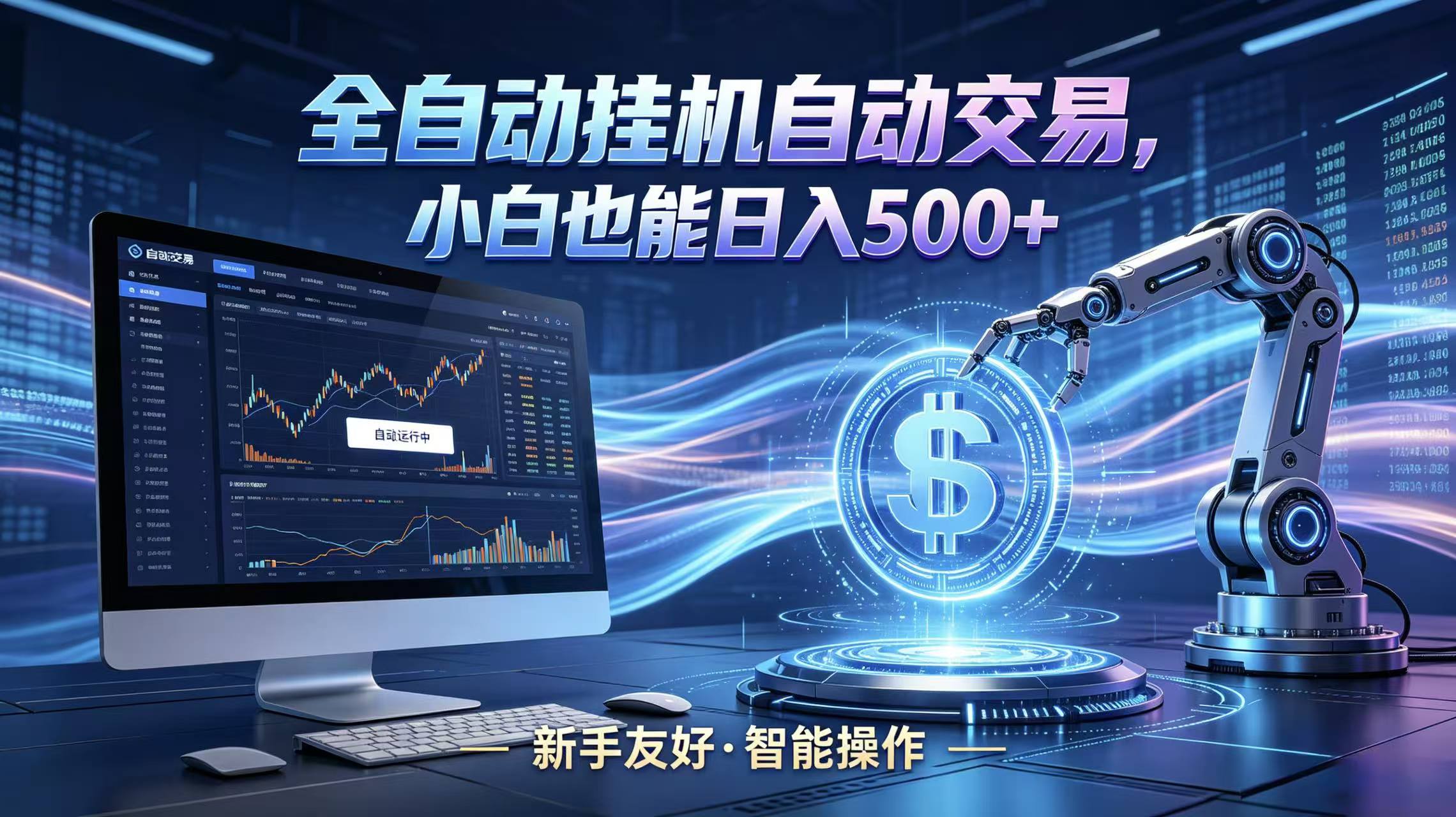全新智能化交易助手，傻瓜式操作，小白也能快速上手，轻松实现日入500+-优优云创网
