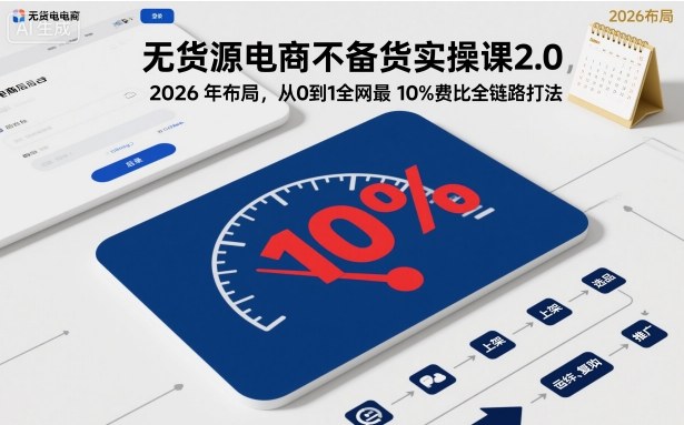 20260511121256662-1266226c01e953607a4e81a63756957a 无货源电商不备货实操课2.0,2026年布局,从0到1全网最低10%费比全链路打法【更新26年5月】