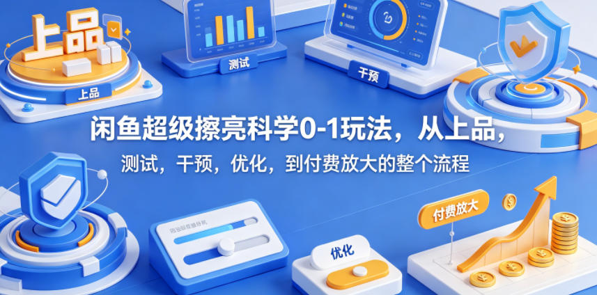 20260512162056789-392992537ae371566b6942abb767cb79 闲鱼超级擦亮科学0-1玩法,从上品,测试,干预,优化,到付费放大的整个流程