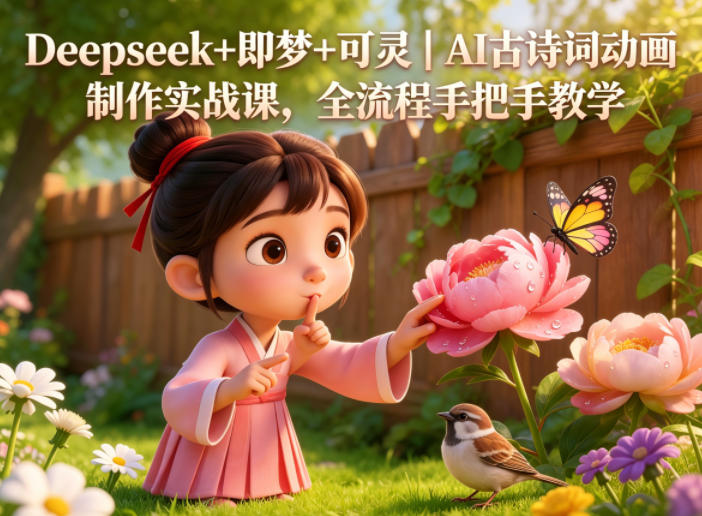 20260517141355950-9abccfe4dbb71c77b9bb20e2eda23fb0 Deepseek+即梦+可灵|AI古诗词动画制作实战课,全流程手把手教学