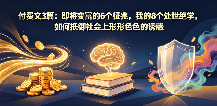 20260518141154417-6547c496e3990a4ae90074481cb2722e 付费文3篇:即将变富的6个征兆,我的8个处世绝学,如何抵御社会上形形色色的诱惑
