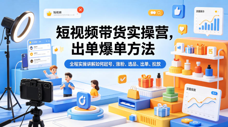 20260518143155310-d471bca80f1f91aa93274d0f54f40153 短视频带货实操营,出单爆单方法,全程实操讲解如何起号、涨粉、选品、出单、投放(更新0515)
