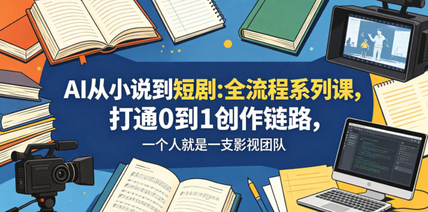 20260520101801928-dc5e404aa6e6f4830c81a1992bc9c4d0 AI从小说到短剧全流程系列课,打通0到1创作链路,一个人就是一支影视团队