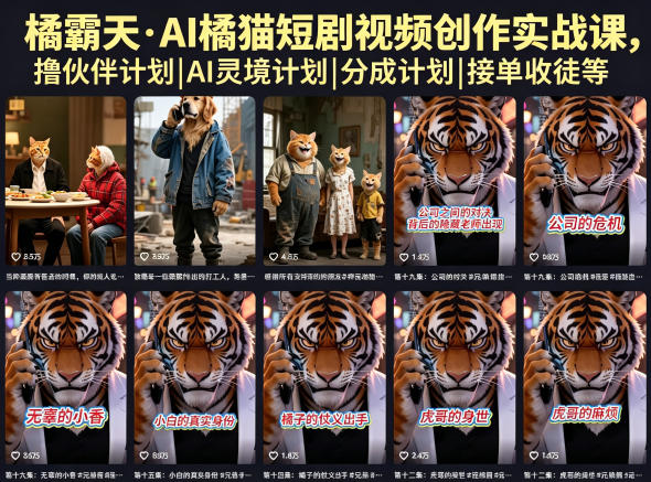 20260520120854956-94c5087e78da166a07885a7397c725a6 橘霸天·AI橘猫短剧视频创作实战课,撸伙伴计划|AI灵境计划|分成计划|接单收徒等