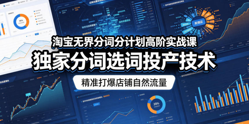 20260522104748718-a4317ceab1c4ed878f354500a0f60e76 淘宝无界分词分计划高阶实战课,独家分词选词投产技术,精准打爆店铺自然流量