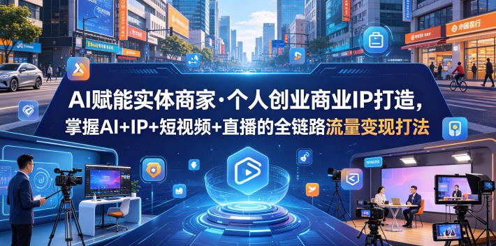 20260522161337130-85083f641844326040cb57e85f1bb4a8 AI赋能实体商家·个人创业商业IP打造,掌握AI+IP+短视频+直播的全链路流量变现打法