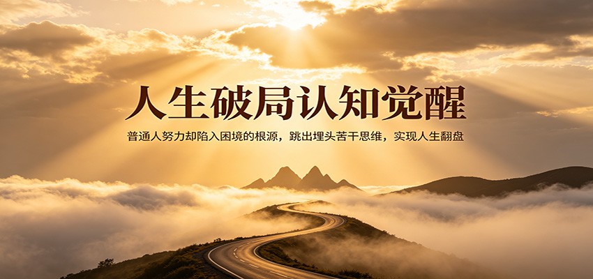 人生破局认知觉醒，普通人努力却陷入困境的根源，跳出埋头苦干思维，实现人生翻盘-优优云创网