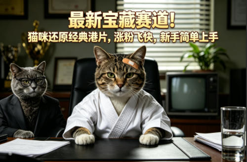 20260522194132535-1b455ea36bf0befd9643ed5d38e31964 最新宝藏赛道!猫咪还原经典港片,涨粉飞快,新手简单上手