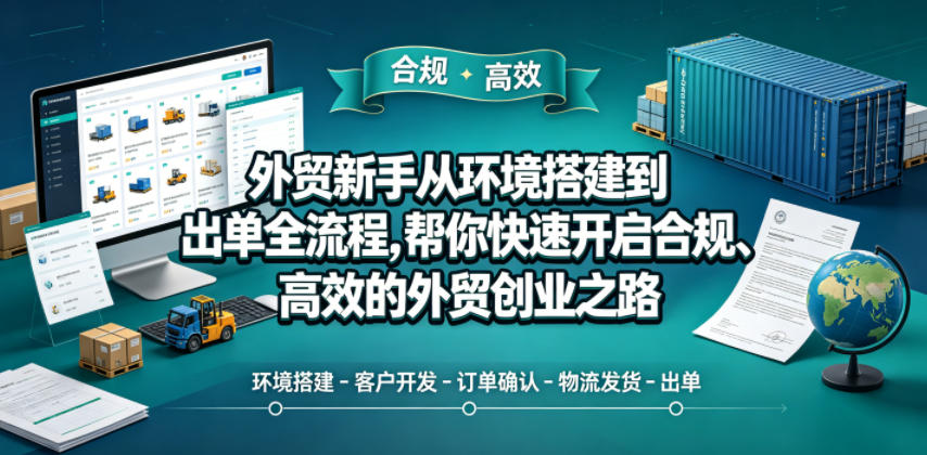 20260522205135452-fae91c771f0e851c104b6d696e9cd093 外贸新手从环境搭建到出单全流程,帮你快速开启合规、高效的外贸创业之路
