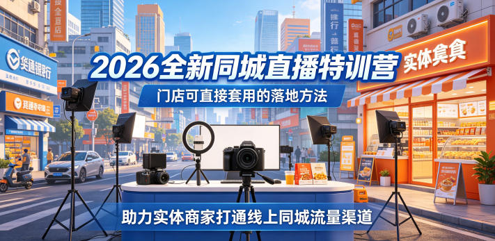 20260522213135253-030ab571dcbf3e921cfc6b1f68553ae8 2026全新同城直播特训营,门店可直接套用的落地方法,助力实体商家打通线上同城流量渠道