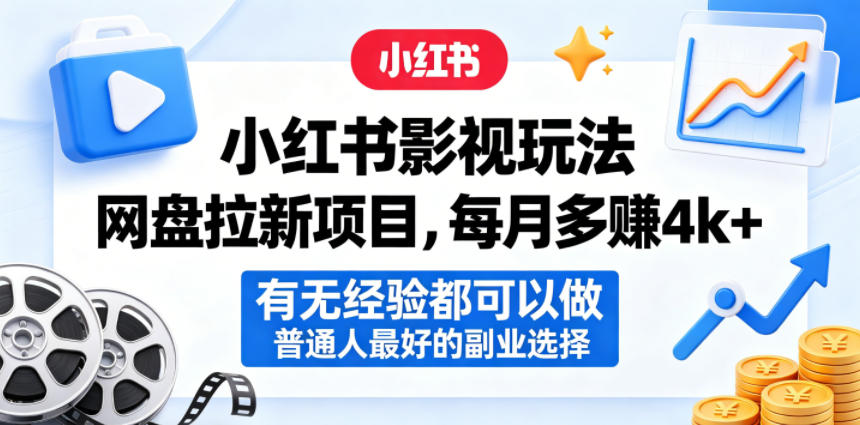 20260522232136884-81b96edd230e09c9a23456e5179fcb2b 小红书影视玩法网盘拉新项目,每月多賺4k+,有无经验都可以做,普通人最好的副业选择