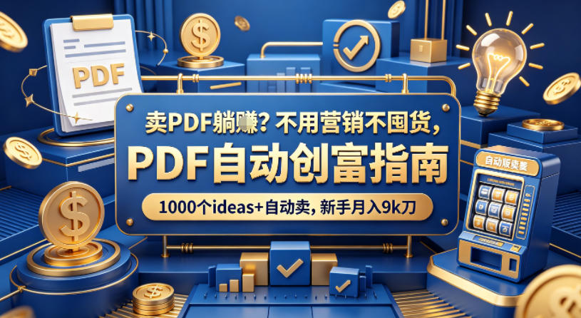 20260522234131650-3bb98142e01c2cc6775ea3ac5400e1f1 卖PDF躺賺?不用营销不囤货,PDF自动创富指南,1000个ideas+自动卖,新手月入9k刀【原创双语字幕】