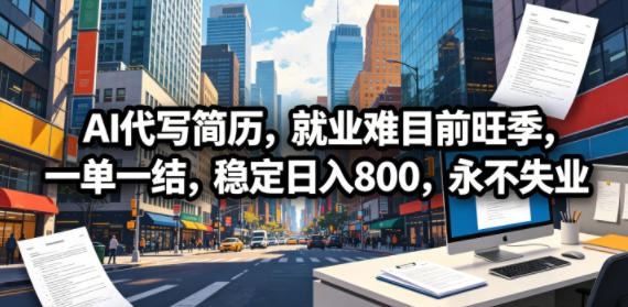 20260523002132918-d60870953f86c6fa023a88e87ed90b14 AI代写简历,就业难目前旺季,一单一结,稳定日入800,永不失业