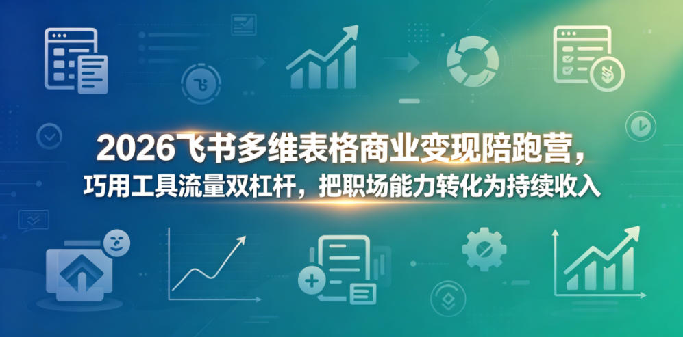 20260523054140789-88ba10479cec91f46a6ccc64b7ca8b94 2026飞书多维表格商业变现陪跑营,巧用工具流量双杠杆,把职场能力转化为持续收入
