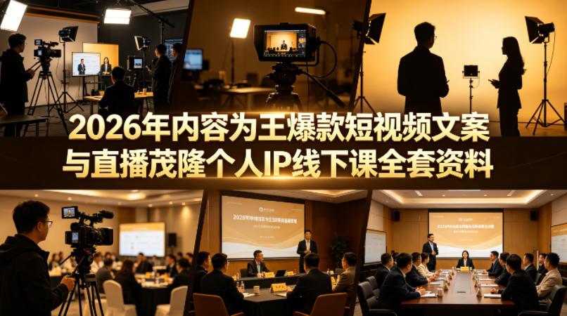 20260523104131333-f104789372a4f493e39c3fbfbea64058 2026年内容为王爆款短视频文案与直播茂隆个人IP线下课全套资料(价值4980)
