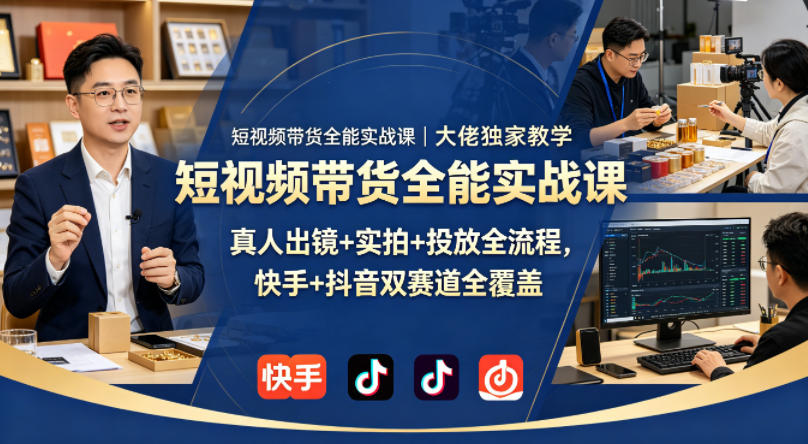20260523124138816-4c3ad4fe728b15614ba68214a2f2abf5 短视频带货全能实战课|大佬独家教学,真人出镜+实拍+投放全流程,快手+抖音双赛道全覆盖