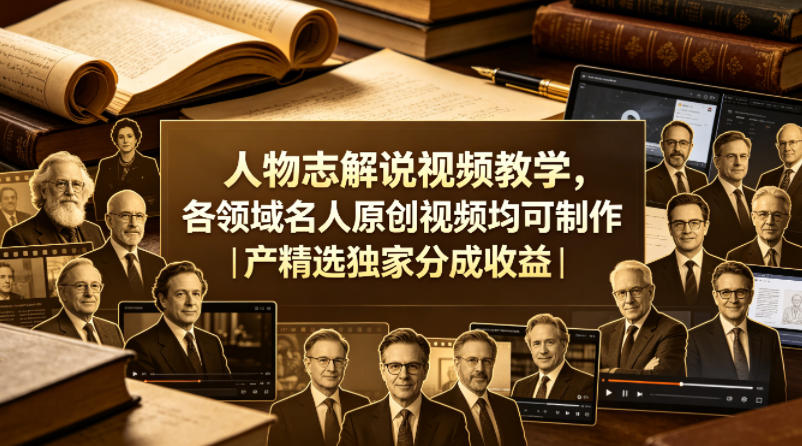 20260523133134212-c1c00e1fe10b9d8c54f28b209f250116 人物志解说视频教学,各领域名人原创视频均可制作丨精选独家分成收益(更新0430)