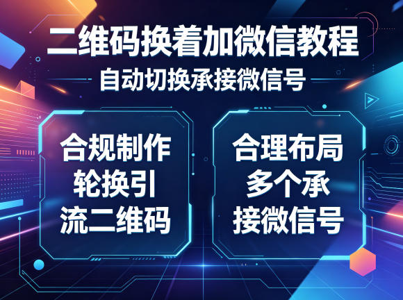 20260523141159182-183003eaa64051d44291772d33723e9d 二维码换着加微信教程,自动切换承接微信号,合规制作轮换引流二维码,合理布局多个承接微信号