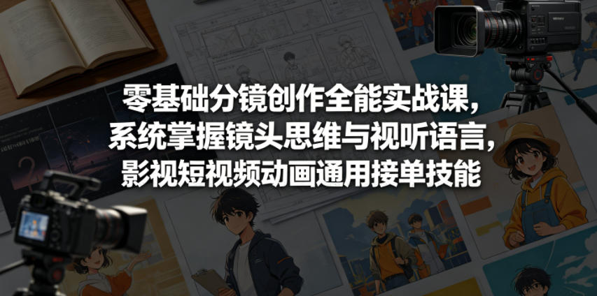 20260524122712174-4ef0819299c3d7e1e1b1742c8fba8c3f 零基础分镜创作全能实战课,系统掌握镜头思维与视听语言,影视短视频动画通用接单技能