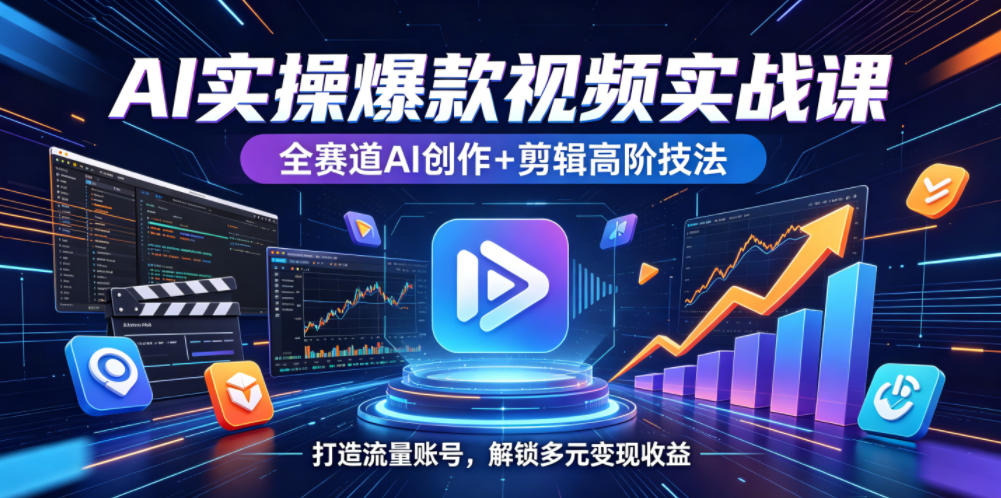 20260525101515306-a584e74aa96b5c7411d94bf6857d919b AI实操爆款视频实战课,全赛道AI创作+剪辑高阶技法,打造流量账号,解锁多元变现收益