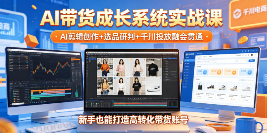 20260525200810610-c74e3c253fd5fac61dd71fe97a22711a AI带货成长系统实战课,AI剪辑创作+选品研判+千川投放融会贯通,新手也能打造高转化带货账号(更新2026年)