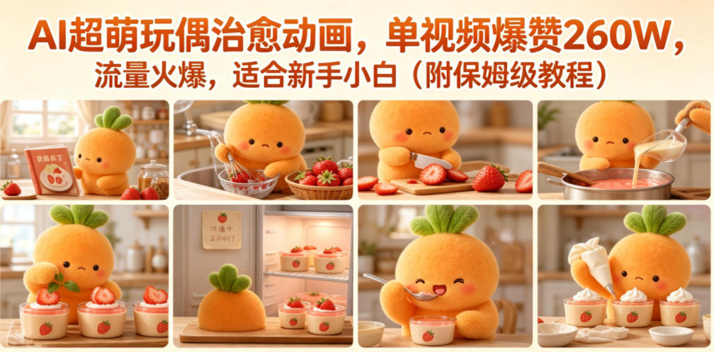 20260526201530342-66a744d60b84164e98fbe12680174548 AI超萌玩偶治愈动画,单视频爆赞260W,流量火爆,适合新手小白(附保姆级教程)