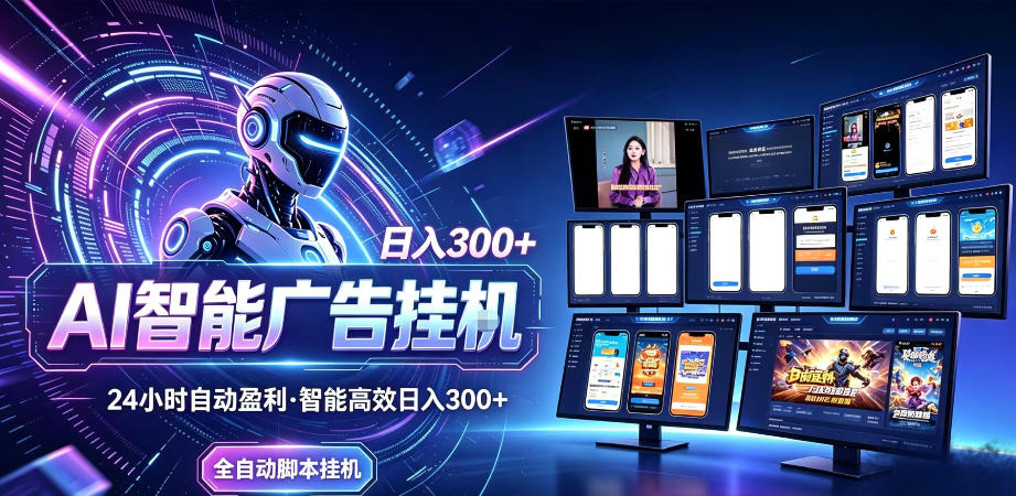 20260527181915417-500402e0c1e97c83537d4d1163dc8616 Ai智能广告挂G,别再瞎折腾了!这个全自动挂G项目,新手当天见钱,告别频繁换项目的烦恼【揭秘】