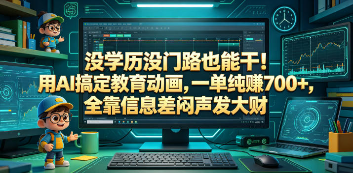 20260528141513114-0638f801c440d0795d894eba1f39a316 没学历没门路也能干!用AI搞定教育动画,一单纯賺700+,全靠信息差闷声发大财【揭秘】