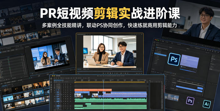 20260528161714691-0a12c90695b8b013de91a6547ce6e917 PR短视频剪辑实战进阶课,多案例全技能精讲,联动PS协同创作,快速练就商用剪辑能力