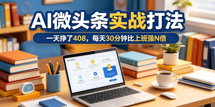 20260601122410583-f3000800fe5d490422fdf8bbae9c1a33 一天挣了408,AI微头条实战打法,每天30分钟比上班强N倍