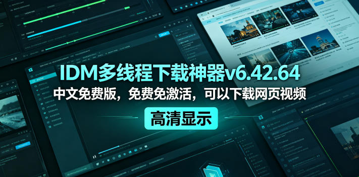 20260601123016496-43b61d1a966c42e56ca1e7d14838c856 IDM多线程下载神器v6.42.64中文免费版,免费免激活,可以下载网页视频(例如飞书文档内的视频)