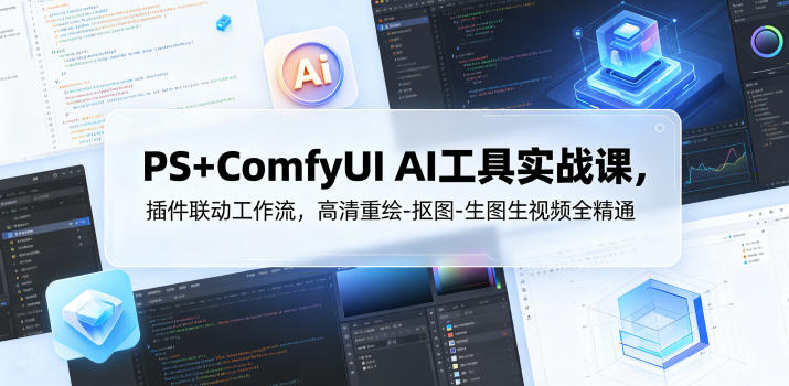 20260604082431898-549c70ed753e50bd828794e08515e1c4 PS+ComfyUI AI工具实战课,插件联动工作流,高清重绘-抠图-生图生视频全精通