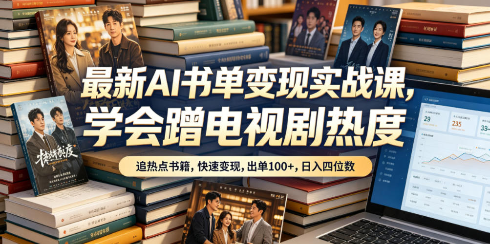 20260606102615183-92756d94bc11c6dbcc64f006b5b1c8b4 最新AI书单变现实战课,学会蹭电视剧热度,追热点书籍,快速变现,出单100+,日入四位数
