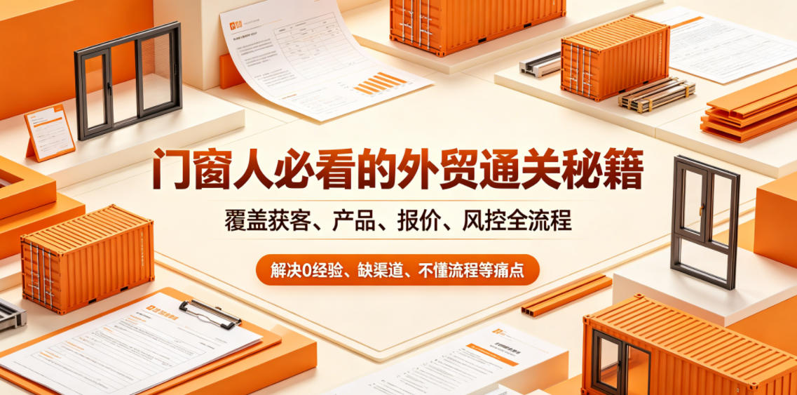 20260607225113404-4609fbe076b26e12134509295d21096a 门窗人必看的外贸通关秘籍,块覆盖获客、产品、报价、风控全流程,解决0经验、缺渠道、不懂流程等痛点
