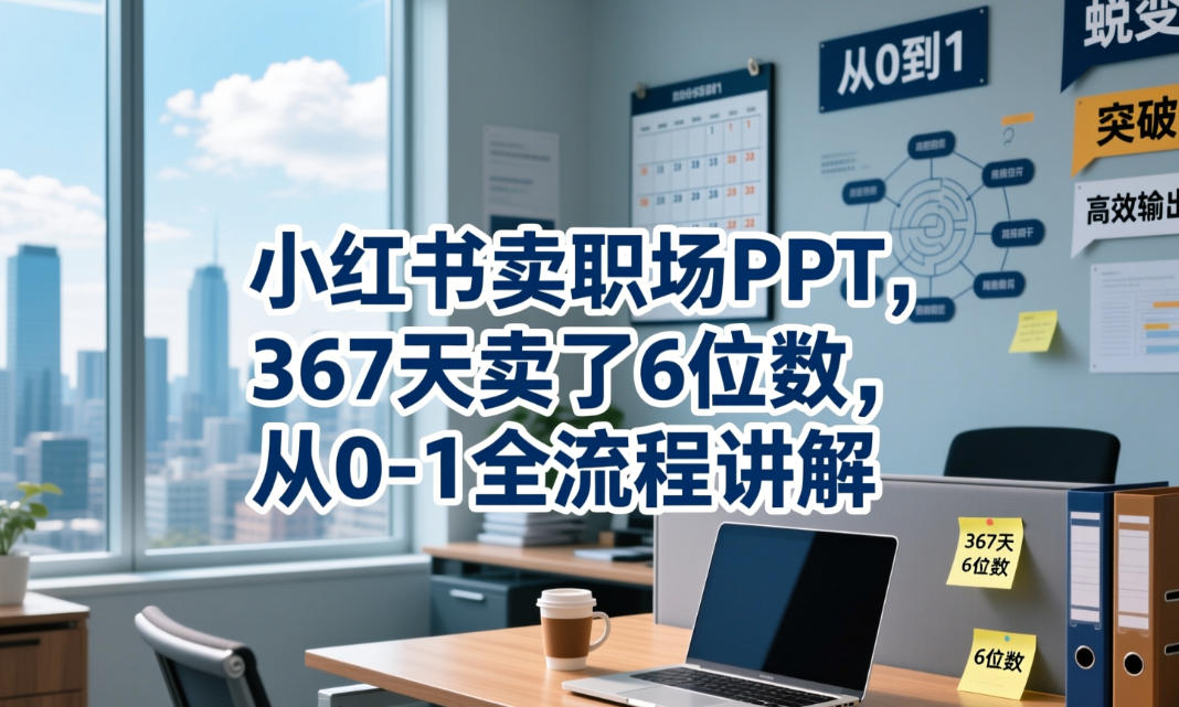 20260610120030303-72aa5d896652038a1321eed96c26338f 小红书卖职场PPT,367天卖了6位数,从0-1全流程讲解