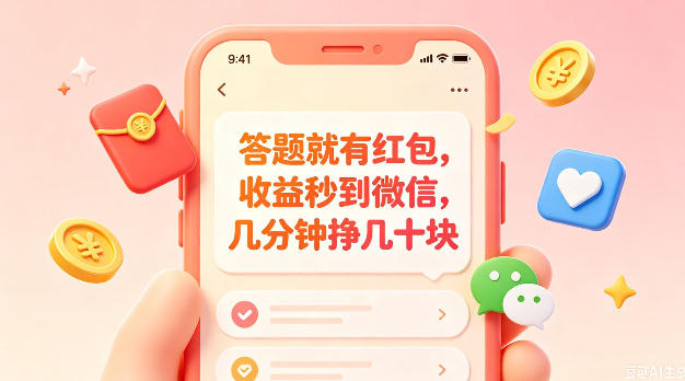 20260610124332300-60819bd949b3bea7ba47616383c0ebb8 答题就有红包,收益秒到微信,几分钟挣几十块,学生党上班族宝妈都可以玩【揭秘】