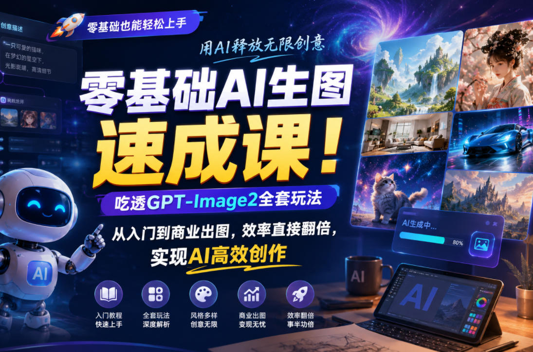 20260611102037931-88bc328b10c4d7ef651c7725114eff79 零基础AI生图速成课!吃透GPT-Image2全套玩法,从入门到商业出图,效率直接翻倍,实现AI高效创作
