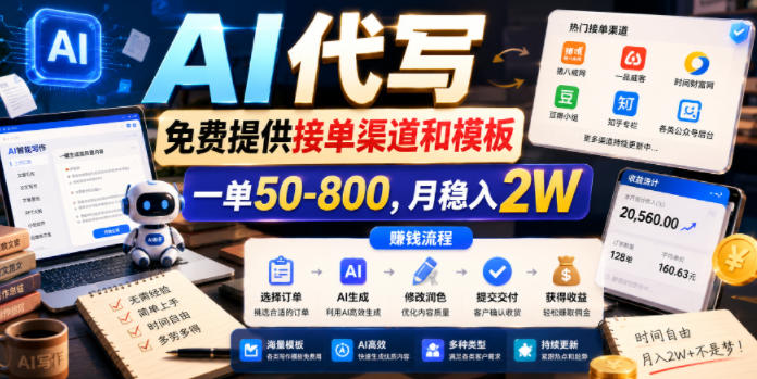 20260611120337758-3f93706c52d22aa4af18072a1542676c AI代写,免费提供接单渠道和模板,一单50-800,月稳入2W【揭秘】
