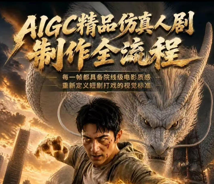 20260612141331879-9913bafc28d25d9199928a91adcda71e AIGC精品仿真人剧豢龙人全流程制作解析2026,国风仿真人创作+打斗剧情+人设编排,一站式AI短剧入门